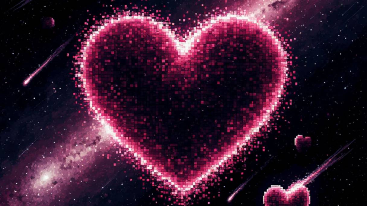 Pixel hearts beat!