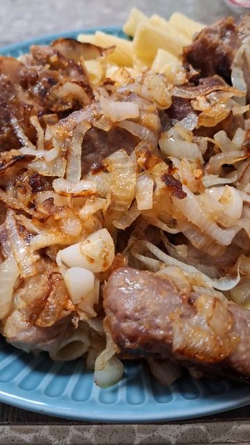 Заходите на вкусный обед, рецепт на канале#еда#паста#свинина