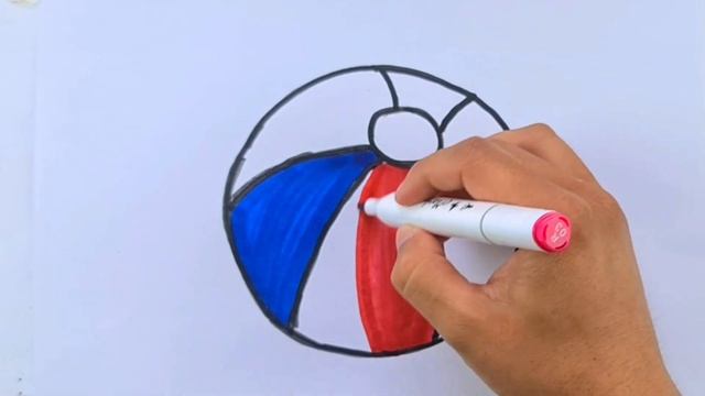 Bolalar uchun koptok rasm chizish Рисуем мяч для детей How to draw a ball for chil