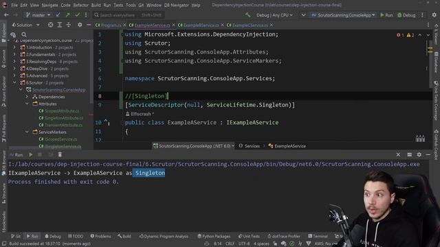 68. Using the ServiceDescriptor attribute