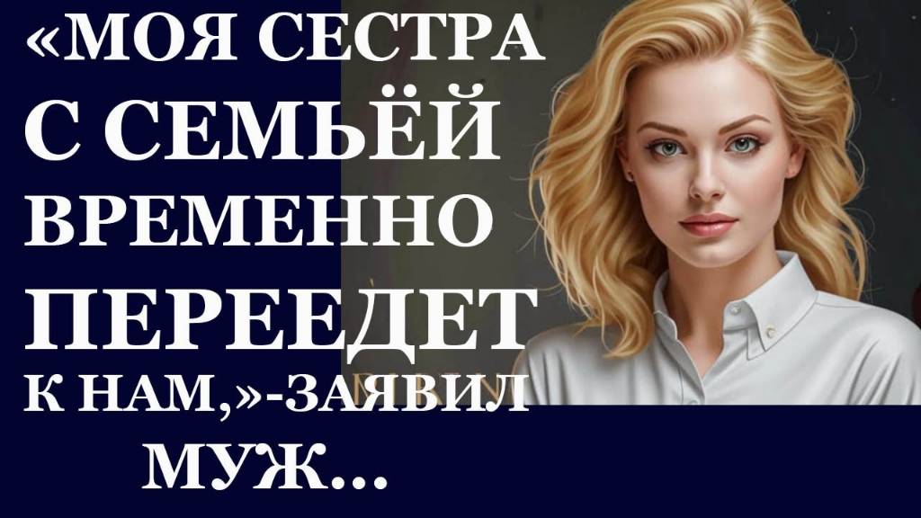 Истории из жизни. Моя сестра с семьей временно переедет к нам, заявил муж Аудио рассказы