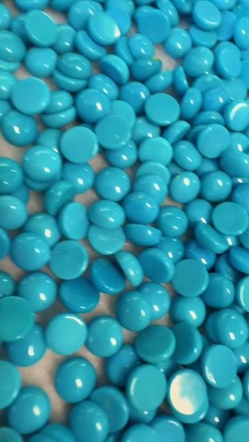 250603-6 Sleeping Beauty Turquoise Cabochon: Blue Glacier on Your Finger