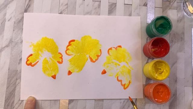 Как нарисовать цыпленка 🐣Нетрадиционные техники рис