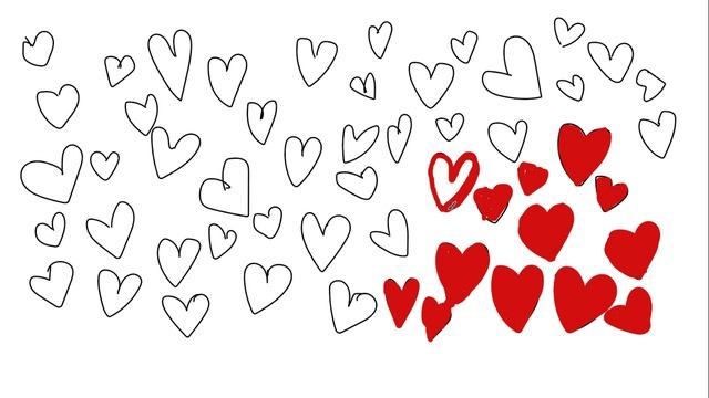 Рисуем армию сердечек часть67