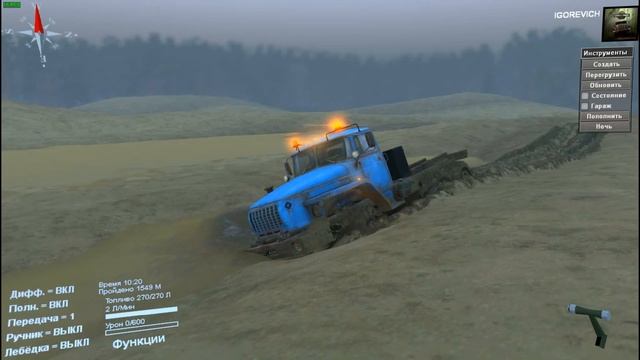 SpinTires - карта "Заброшенные шахты"