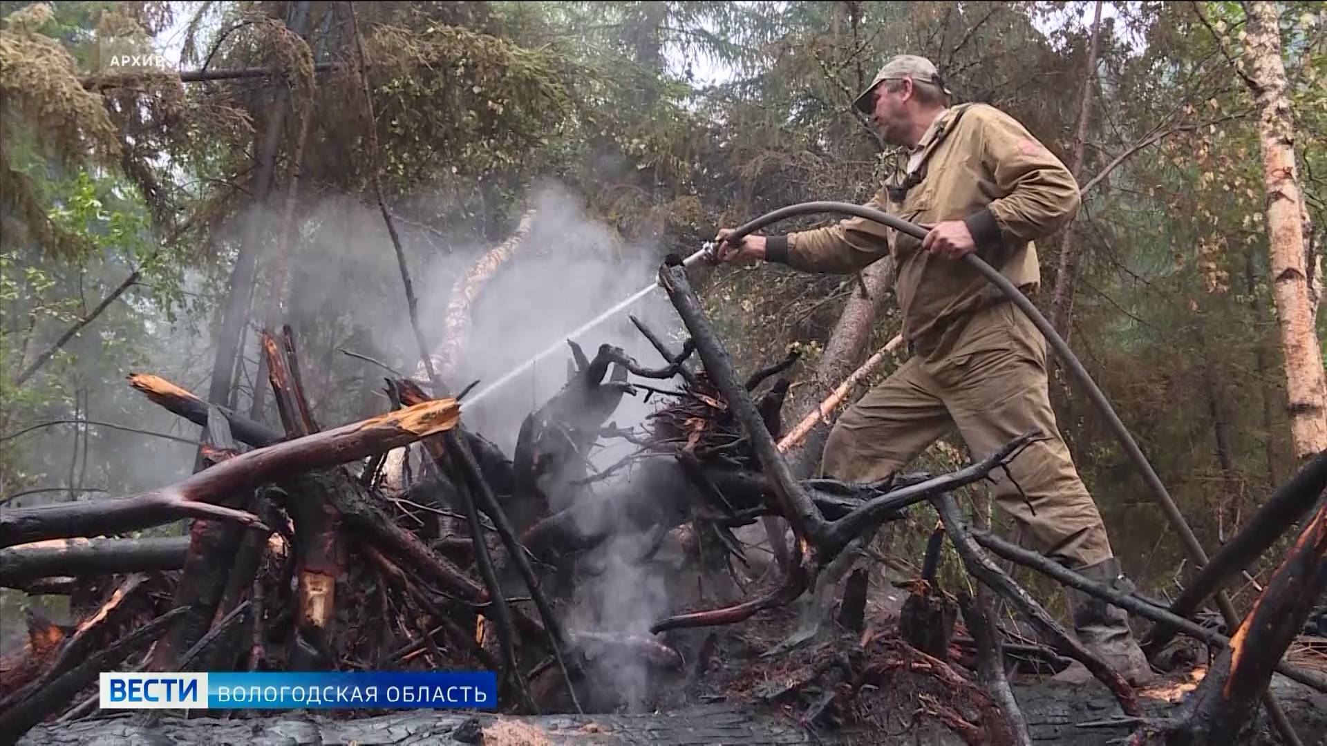 Класс пожарной опасности снижен в ряде округов Вологодской области