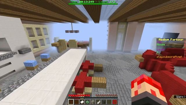 Cubecraft Medium Parkour победная попытка прохождение