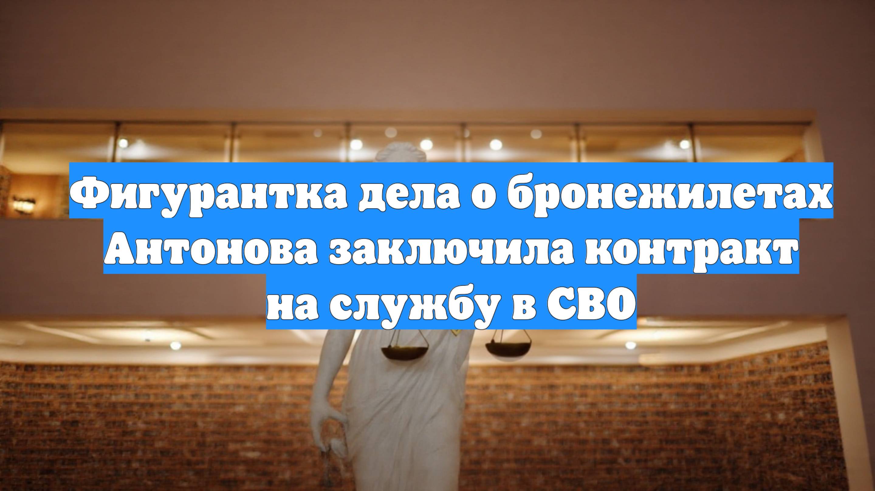Фигурантка дела о бронежилетах Антонова заключила контракт на службу в СВО