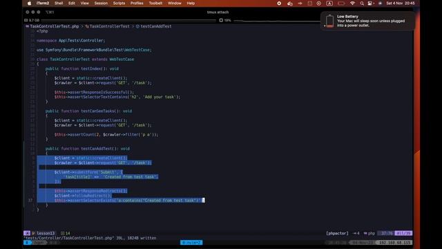 13 Todo list використовуючи Symfony framework. Тестування, doctrine test bu