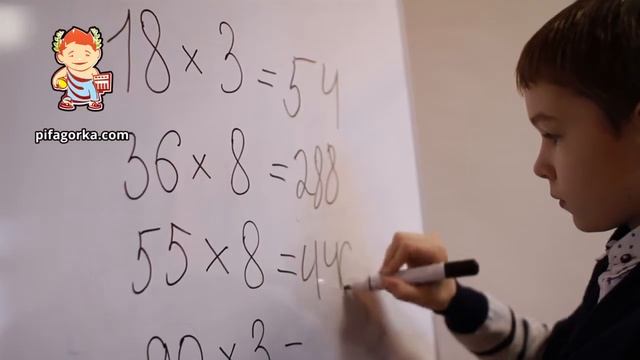 умножение двузначного числа на однозначное, на ментальных (воображаемых) счетах.