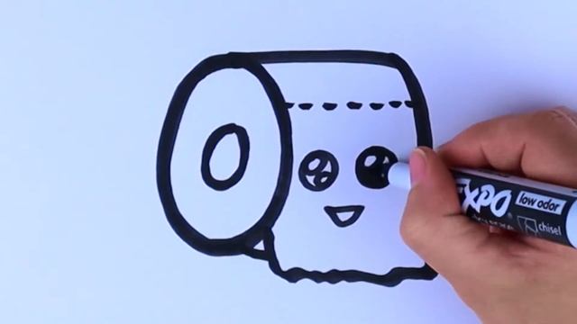Drawing cute toilet paper / рисование туалетной бумаги /tualet qog'ozini ch