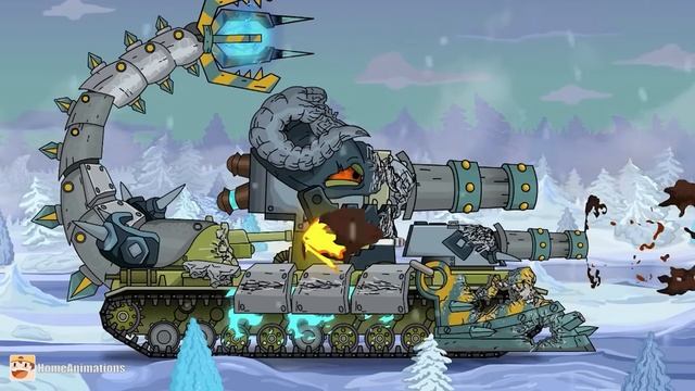 HomeAnimations – Мультики про танки  Магия VS Сила： Левиафан и Гипнос уничтожают друг друга!
