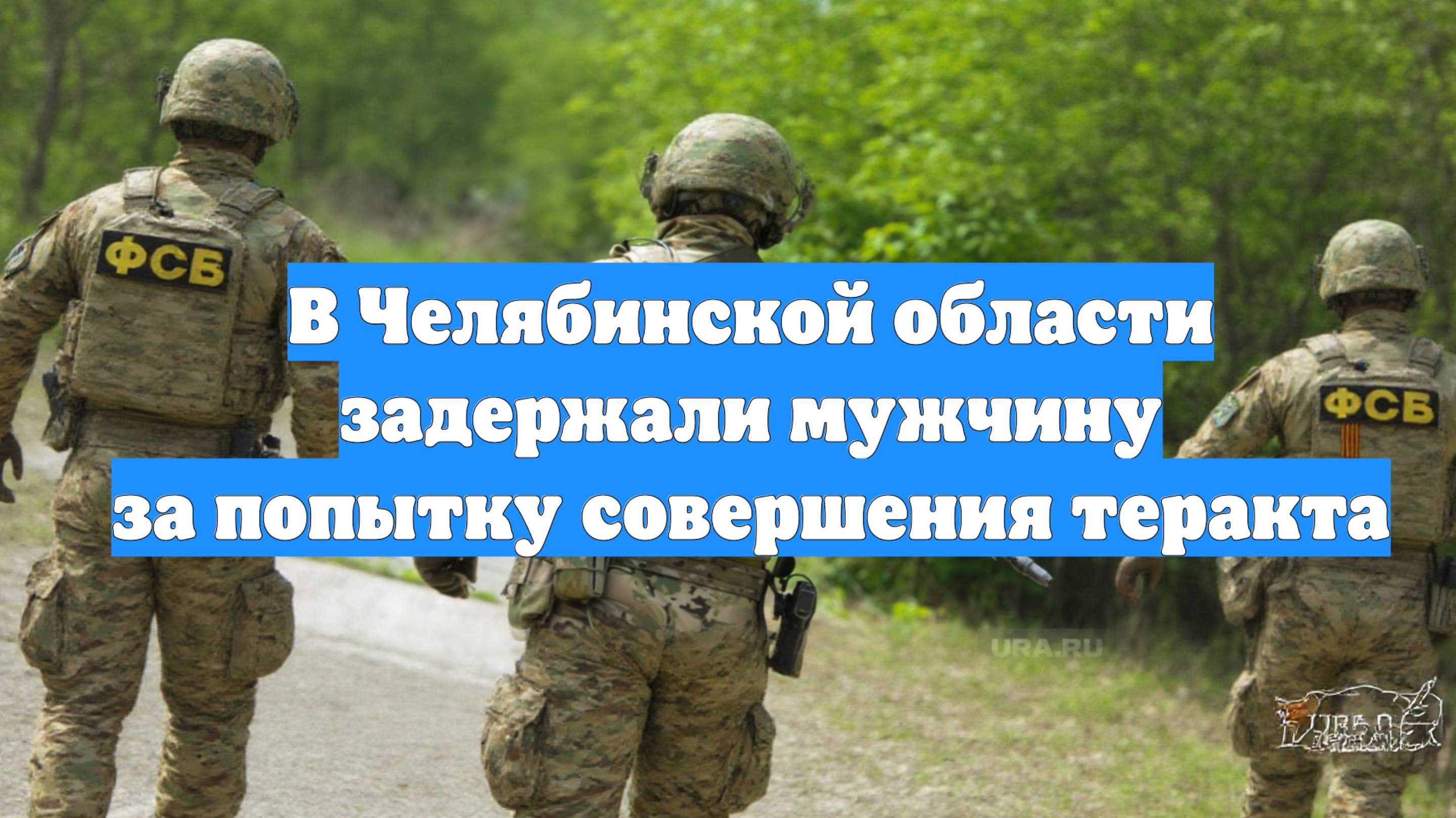 В Челябинской области задержали мужчину за попытку совершения теракта