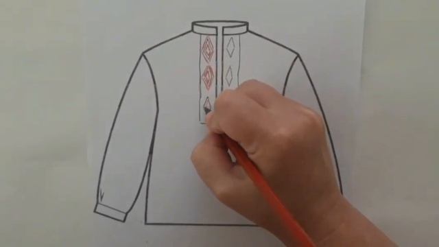 Малювання.Тема:"Сорочка -вишиванка для козака".