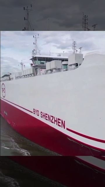 Крупнейший в мире автоперевозчик китайское судно Shenzhen доставляет на Запад 8000 электромобилей