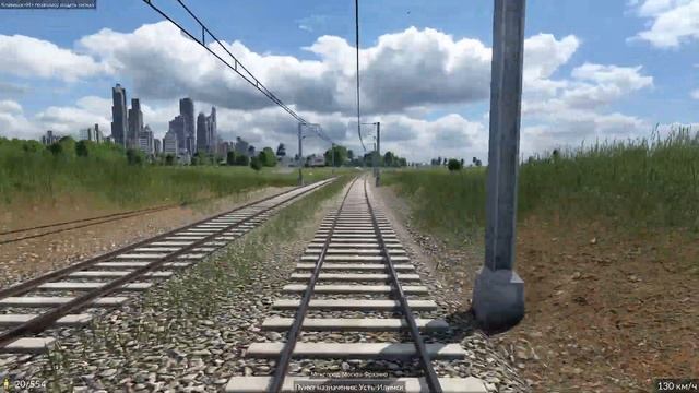Transport Fever 2. Круговой маршрут на ЭД4М. Москва-Фрязино-Уст