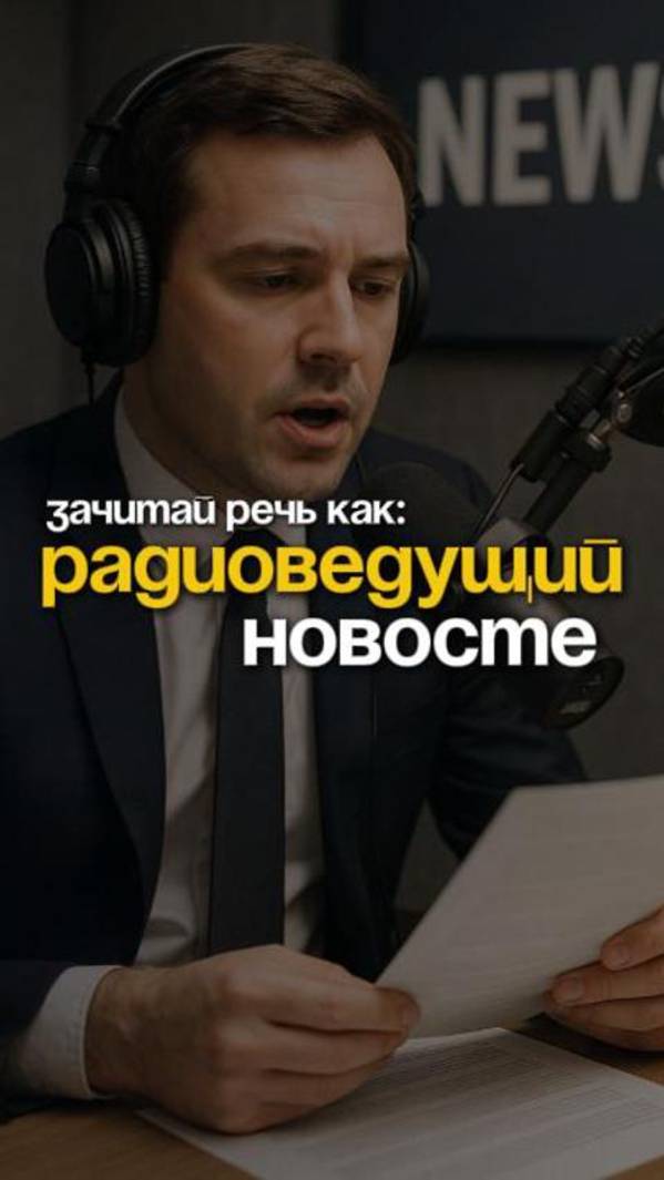 Выступи публично, как ведущий новостей на радио