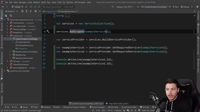 53. Creating a custom scope