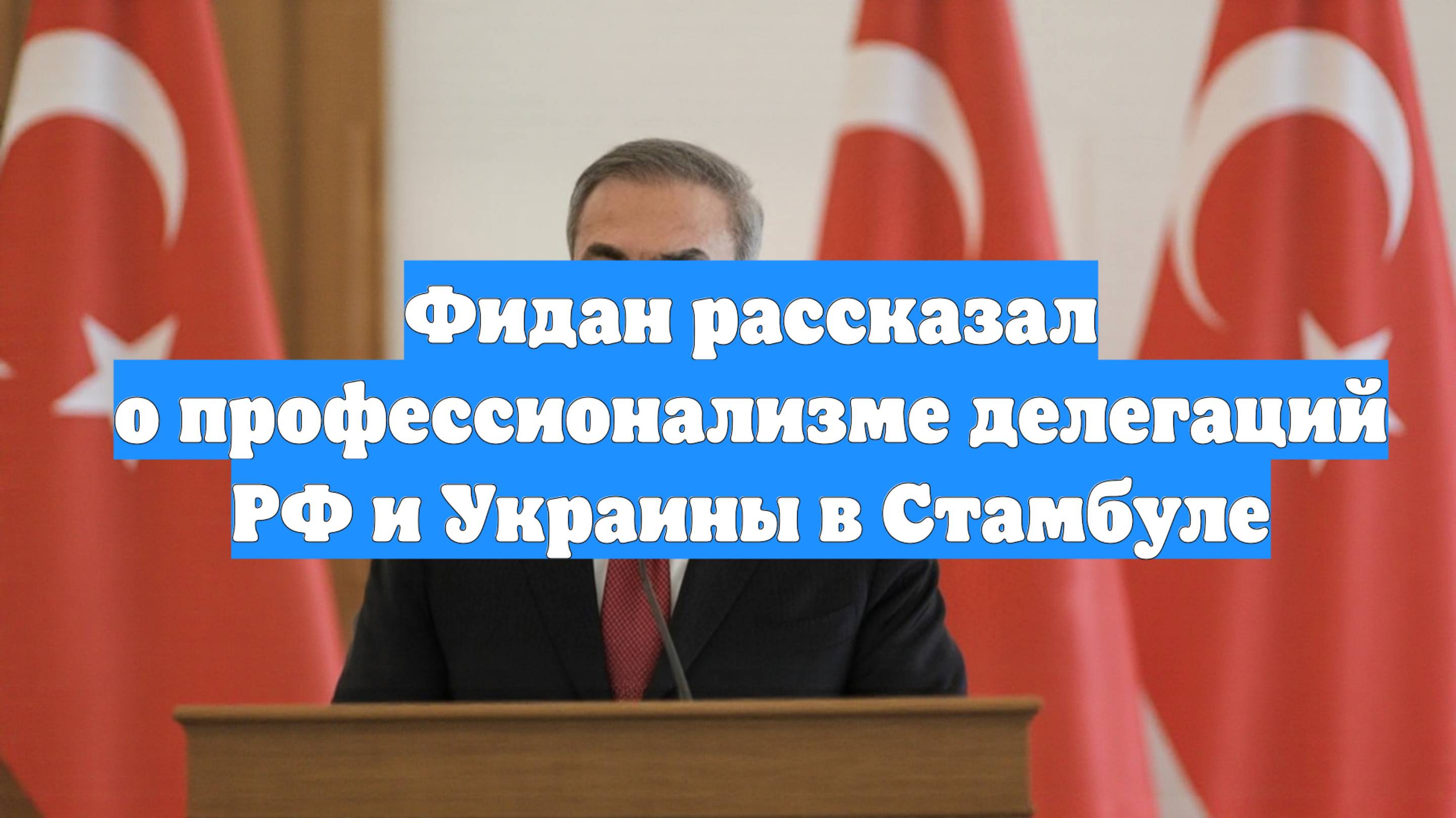 Фидан рассказал о профессионализме делегаций РФ и Украины в Стамбуле