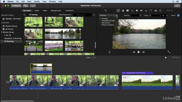 iMovie 10.1.8 Essential Training - 25.Add cutaways, side-by-side video, and picture-in-picture