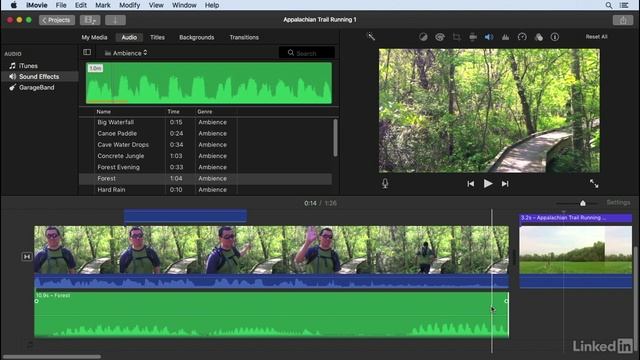iMovie 10.1.8 Essential Training - 30.Add music and sound effects
