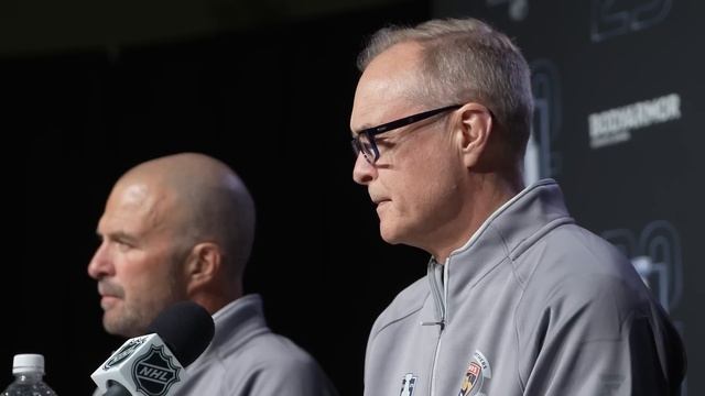 Paul Maurice and Bill Zito at media day