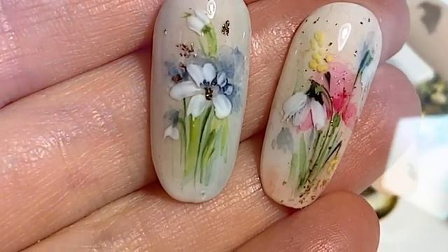 Презентация мастер класса "Акварель + Гель. Цветы"