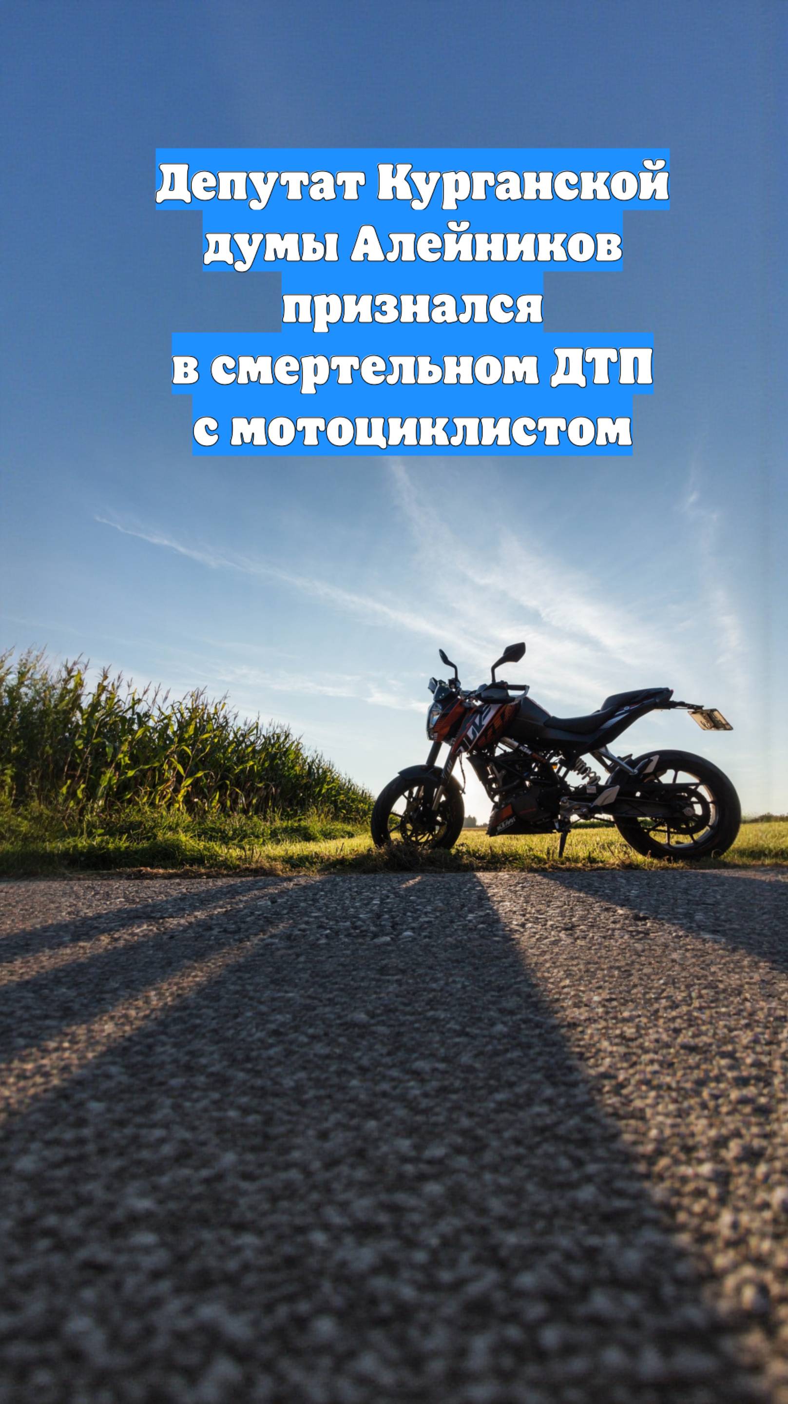 Депутат Курганской думы Алейников признался в смертельном ДТП с мотоциклистом