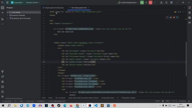 Spring Boot. Урок 107. Spring BOOT MVC CRUD. Удаление данных.