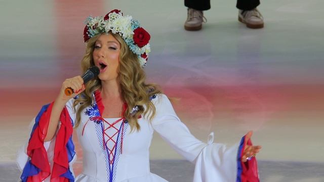 Наталия Иванвоа – Гимн России (Открытие хоккейного турнира «Кубок Победы»)