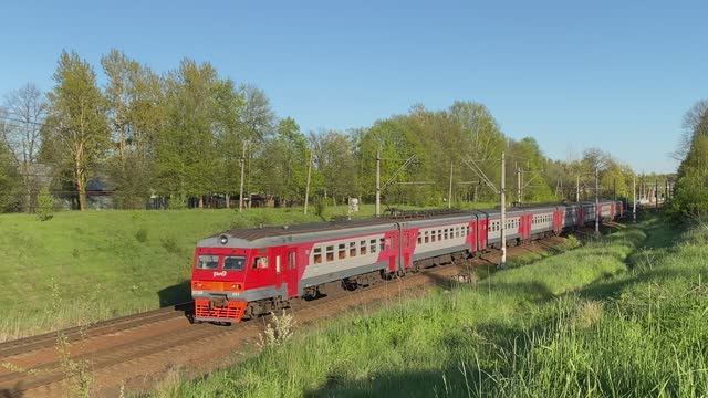 Электропоезд ЭТ2М-051, перегон Ораниенбаум - Новый Петергоф