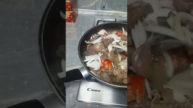 Жареная печень и Локи из баранины