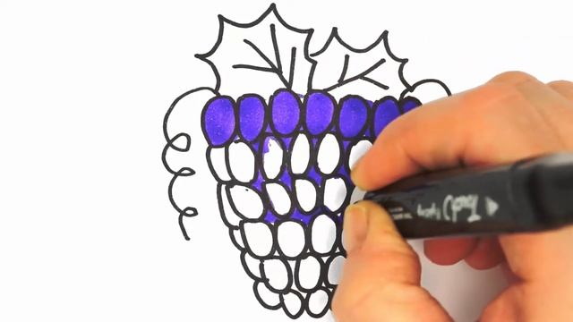 Bolalar uchun uzum chizish |Drawing grapes for children|Рисование виноград для