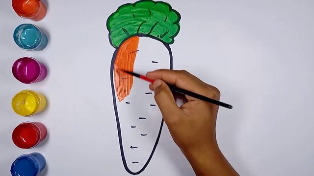 Bolalar uchun sabzi chizish/Drawing carrots for children/Рисунок моркови для де?