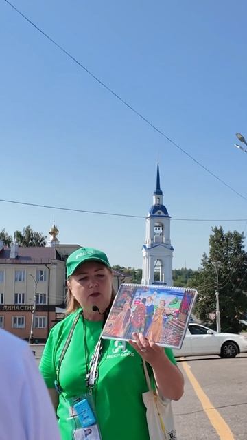 Оригинальный пейзаж с картины Кустодиева «Купчихи». Фото Кинешма