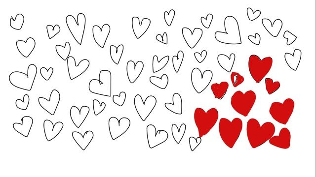 Рисуем армию сердечек часть62