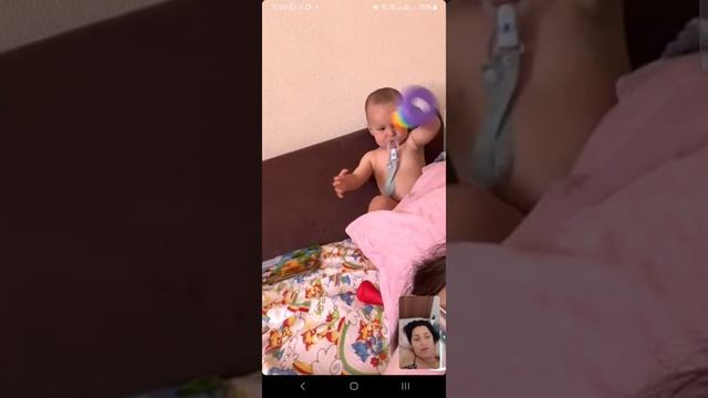 На видео связи с бабушкой Олей