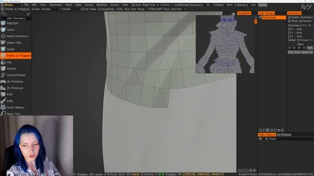 Ретопология персонажа | Stylized Girl #37 (3DCoat)