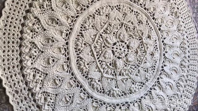 Коврик крючком молочный#crochet #вязаниепросто #handmade #вяз?