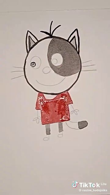 рисуем 3 кота🐱🐱🐱🐱