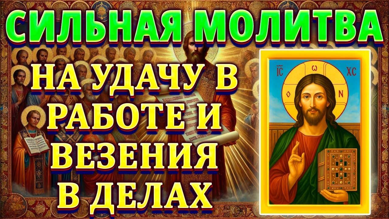Сильная молитва на удачу в работе и везения в делах