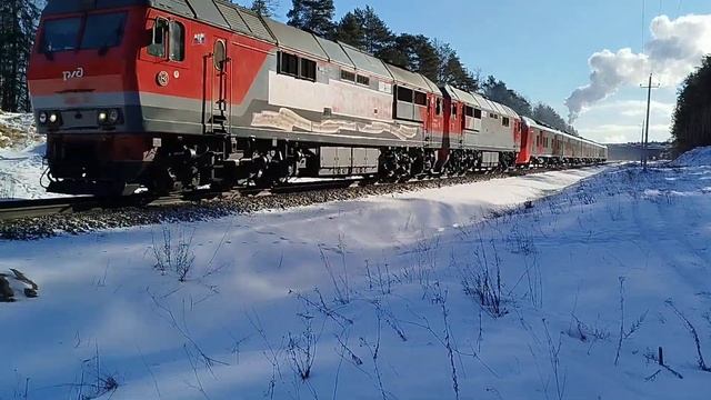 поезд Москва-иваново с двумя тэп70бс на перегоне горин?