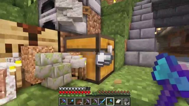 Minecraft 🐔 Путь к курицам готов! А ещё построил компактную базу у подножия холма