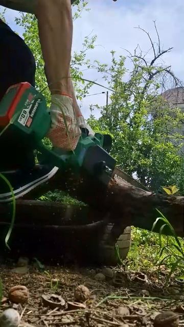 Пила цепная аккумуляторная бесщеточная, мощная профессиональная электропила 12 дюймов