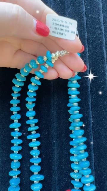 250603-9 Sleeping Beauty Turquoise Necklace: Hanging Deep-Sea Mystery Around the Neck