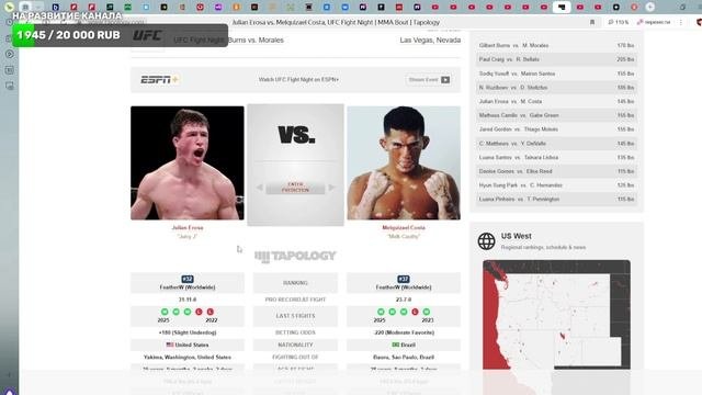 Разбор боёв Erosa Vs  Costa   Burns Vs  Morales
