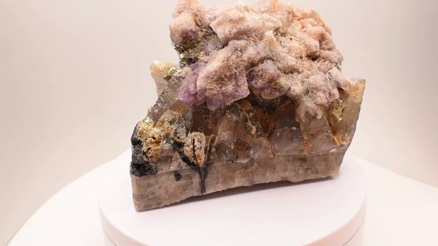 Друза: Дымчатый Кварц с флюоритом, пиритом, марматитом, Мурманская обл