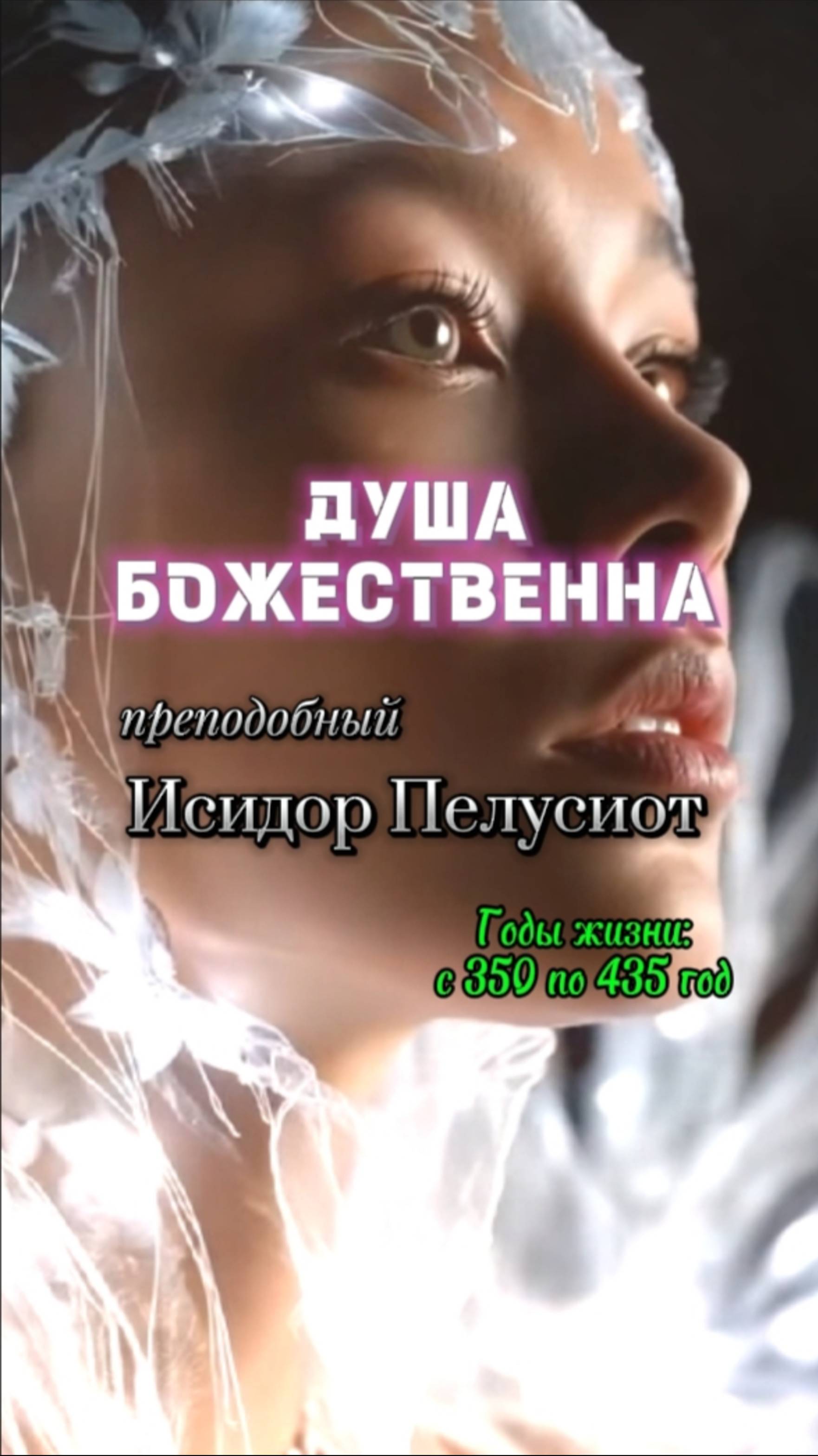 ДУША БОЖЕСТВЕННА. Преподобный Исидор Пелусиот