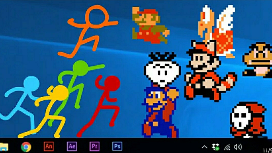 Анимационные персонажи против Марио. Animation vs. Super Mario Bros
