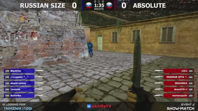 Absolute -vs- Русский Размер - 1 карта // Шоу-Матч @kn1feTV